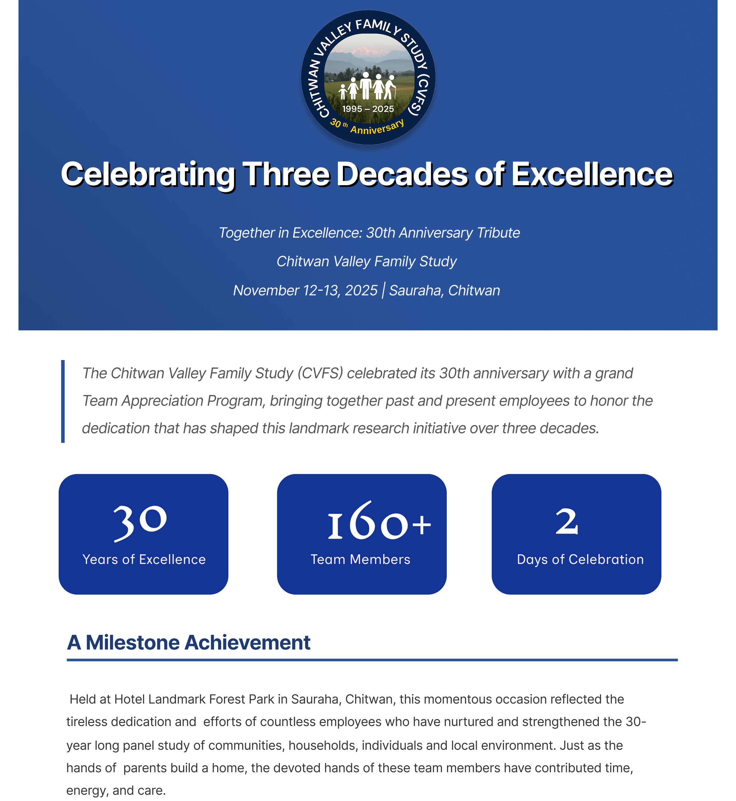 Team Appreciation Event: Sauraha, Chitwan